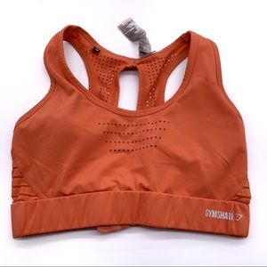 Gymshark Orange Adjustable Bra Small